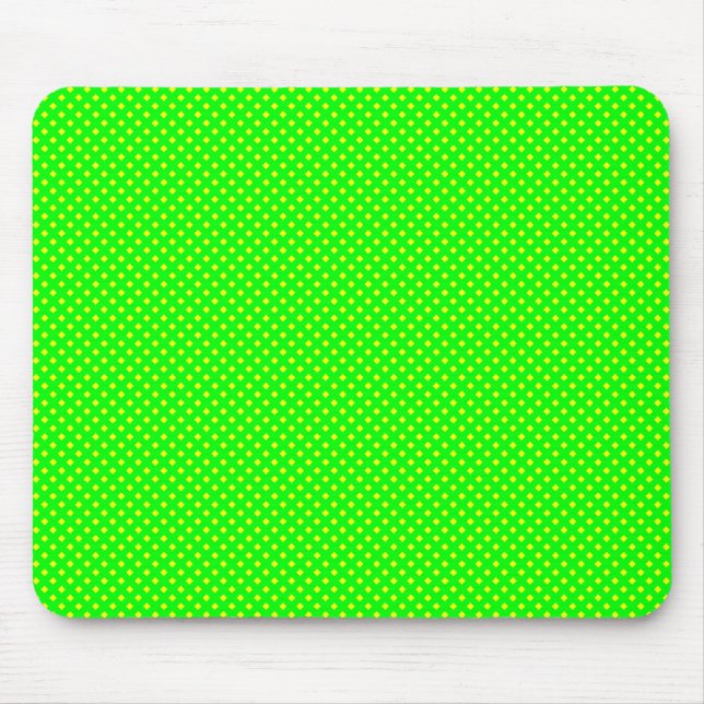 Net Pattern Green with Yellow Mouse Mat (Front)
