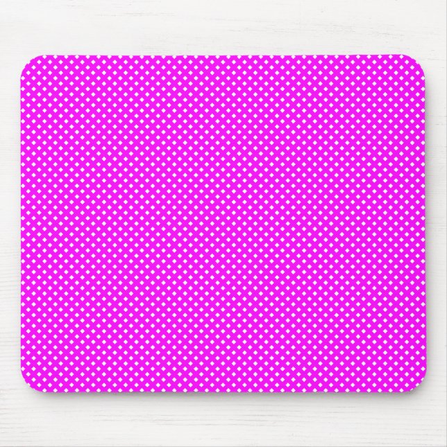 Net Pattern Magenta with White Mouse Mat (Front)