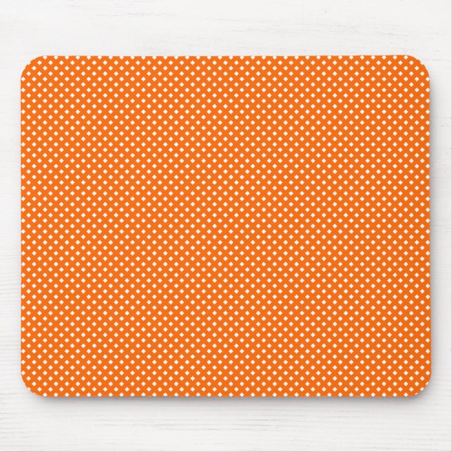 Net Pattern Orange with White Mouse Mat (Front)