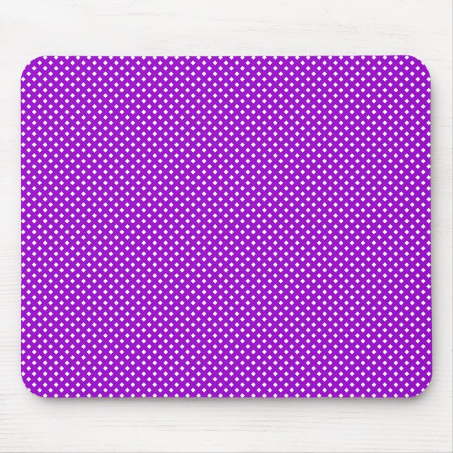 Net Pattern Purple with White Mouse Mat (Front)