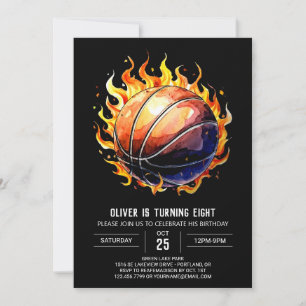 Net Printable Custom Basketball Birthday Invitation