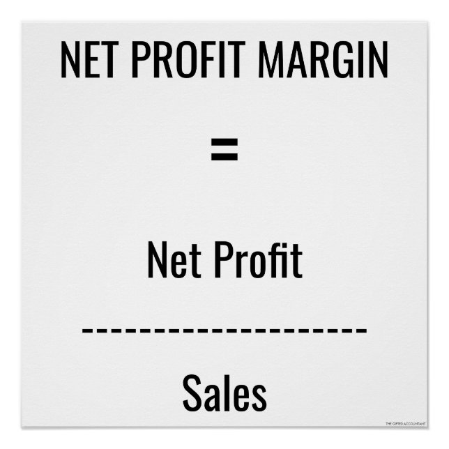 "Net Profit Margin" Poster (Front)