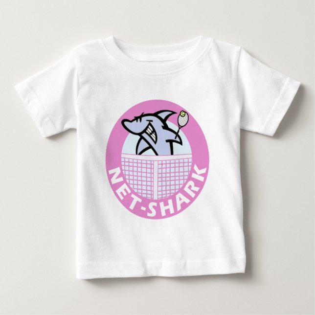 net-shark-pink baby T-Shirt (Front)