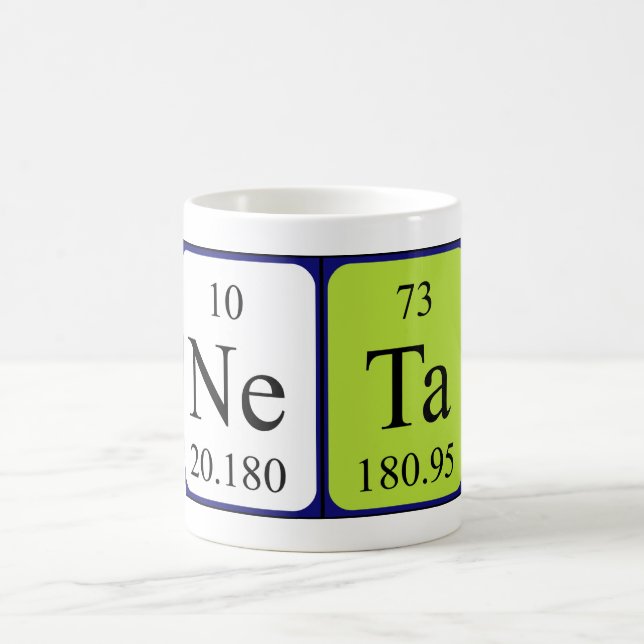 Neta periodic table name mug (Center)