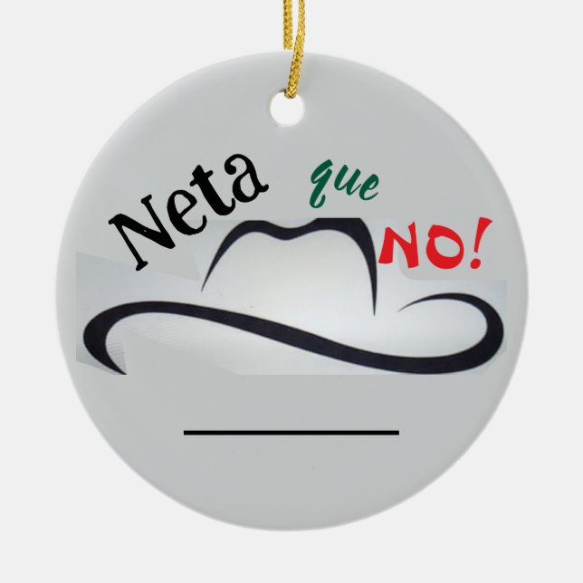 Neta que No! Ceramic Tree Decoration (Front)