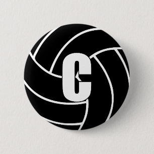 Netball Center C 6 Cm Round Badge