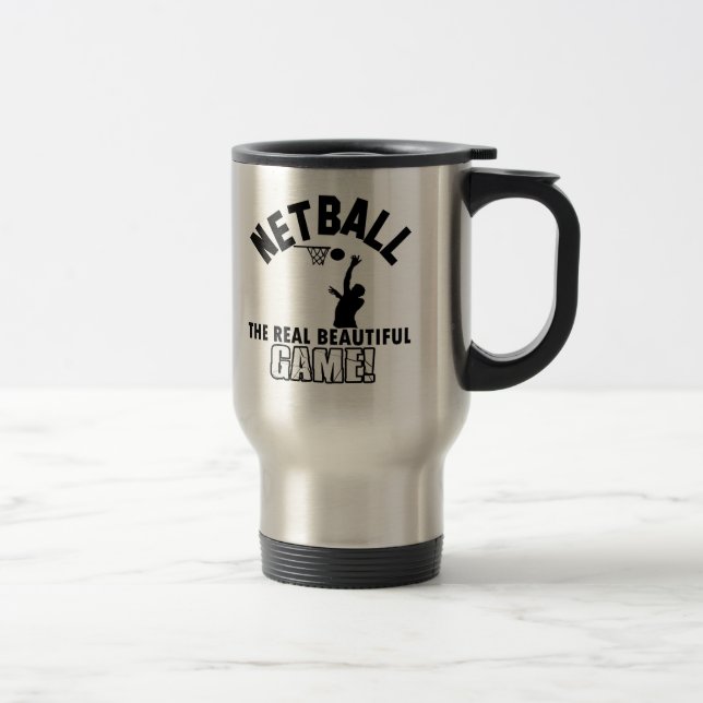 netball design travel mug (Right)