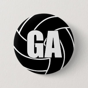 Netball Goal Attack GA 6 Cm Round Badge