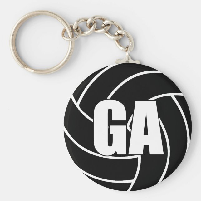 Netball Goal Attack GA Key Ring (Front)