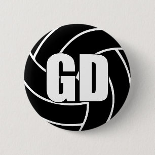 Netball Goal Defence GD 6 Cm Round Badge