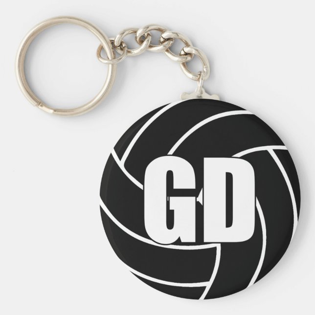 Netball Goal Defence GD Key Ring (Front)