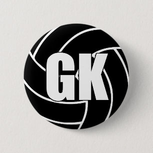 Netball Goal Keeper GK 6 Cm Round Badge