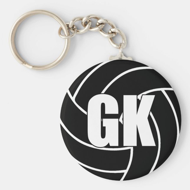 Netball Goal Keeper GK Key Ring (Front)