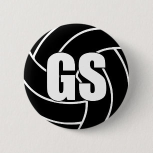 Netball Goal Shooter GS 6 Cm Round Badge