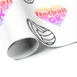 Netball Heart and Ball Design Wrapping Paper<br><div class="desc">Netball themed heart and Ball Design gift wrapping paper. Netball gift wrap ideas.</div>