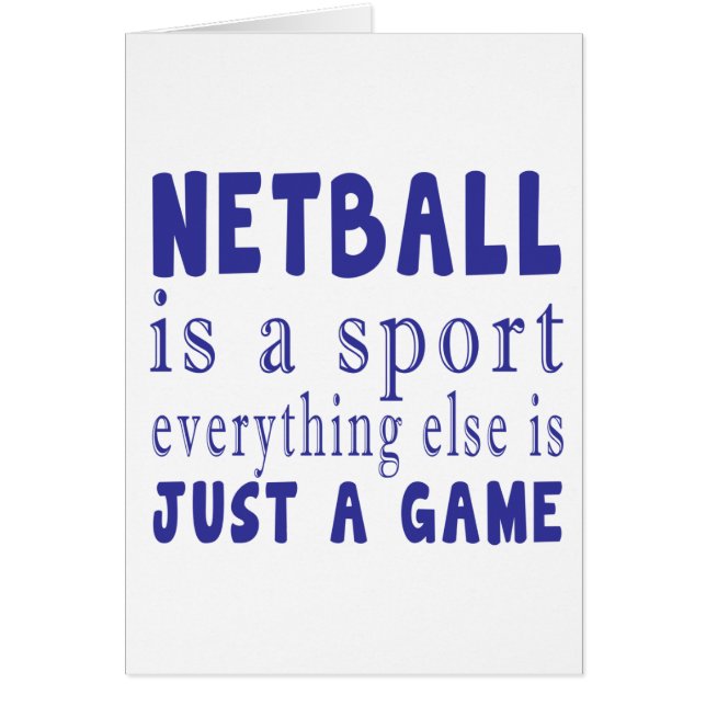 NETBALL JUST A GAME (Front)