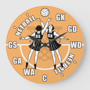 Netball Large Clock