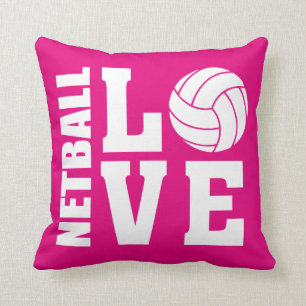 NETBALL LOVE Pink Netball scatter cushion