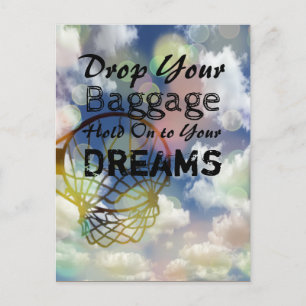 Netball Picture and Inspirational Dreams Quote Postcard
