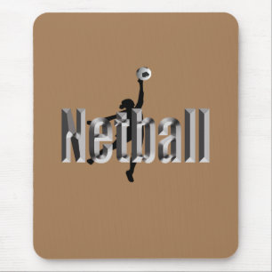 Netball Player And Dimensional Name,  Mouse Mat