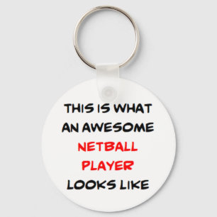 netball player, awesome key ring