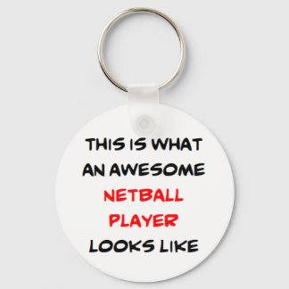 netball player, awesome key ring