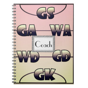 Netball Player Positions Personalised Notebook