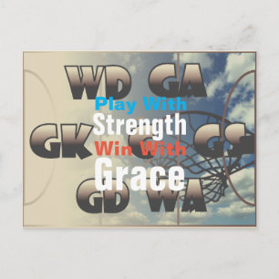 Netball Player Positions With Quote Postcard