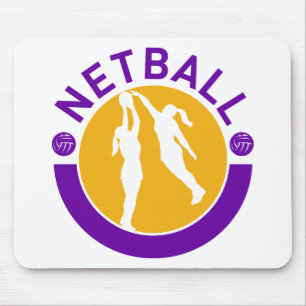 Netball player shooting blocking the shot mouse mat
