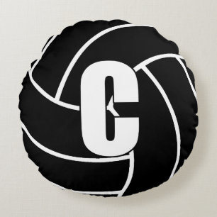Netball Players - Center - C Round Cushion