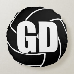 Netball Players - Goal Defense - GD Round Cushion