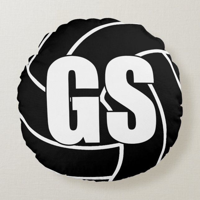 Netball Players - Goal Shoot - GS Round Cushion (Front)