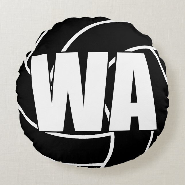 Netball Players - Wing Attack - WA Round Cushion (Front)