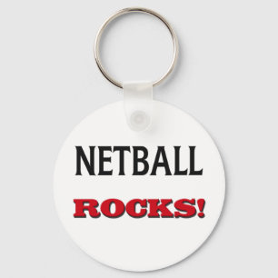 Netball Rocks Key Ring