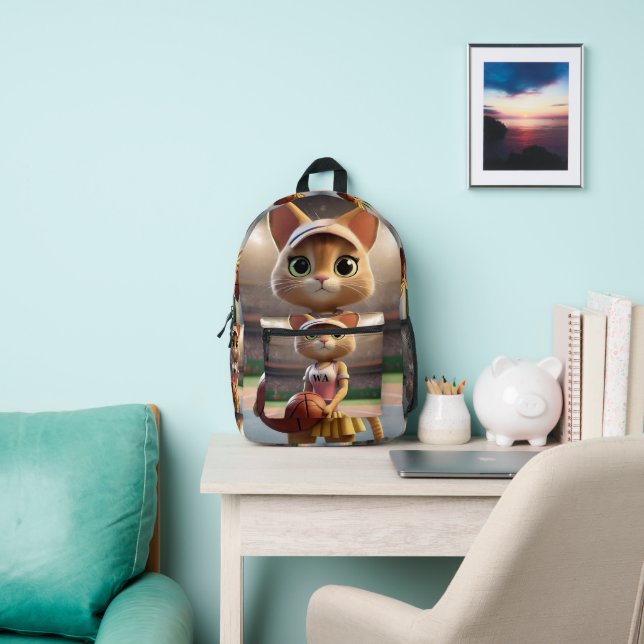 Netball Stars: The Feline All-Star Edition!" Printed Backpack (Insitu)