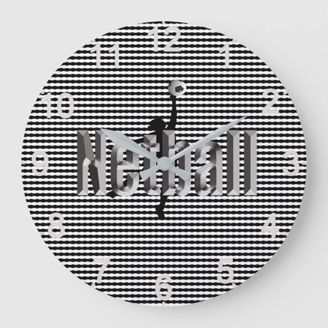 Netball The Game, Large Wall Clock (Front)
