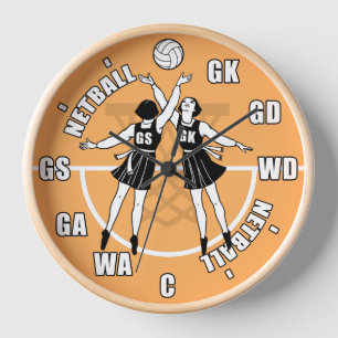 Netball Wall Clock