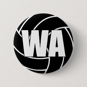Netball Wing Attack WA 6 Cm Round Badge