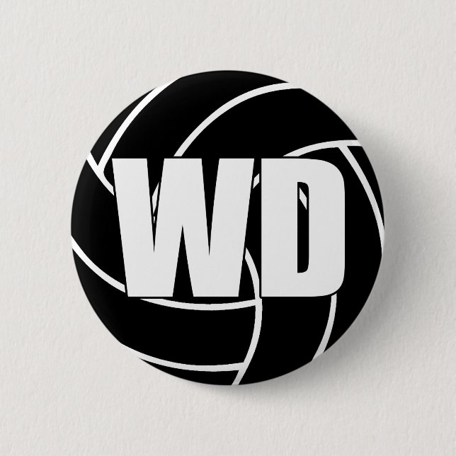 Netball Wing Defence WD 6 Cm Round Badge (Front)