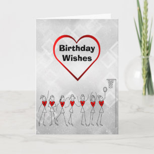 Netball Wishes Happy Birthday Card