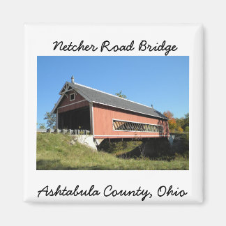 Netcher Rd Covered Bridge Ashtabula County Ohio Magnet
