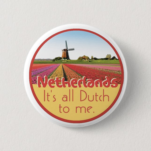 NETHELANDS 6 CM ROUND BADGE (Front)