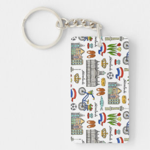 Netherland Doodle Pattern Key Ring