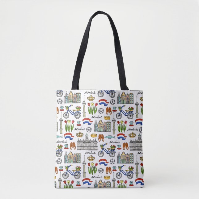 Netherland Doodle Pattern Tote Bag (Front)