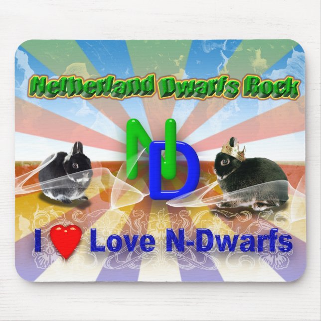Netherland Dwarf Bunny Mouse Mat (Front)