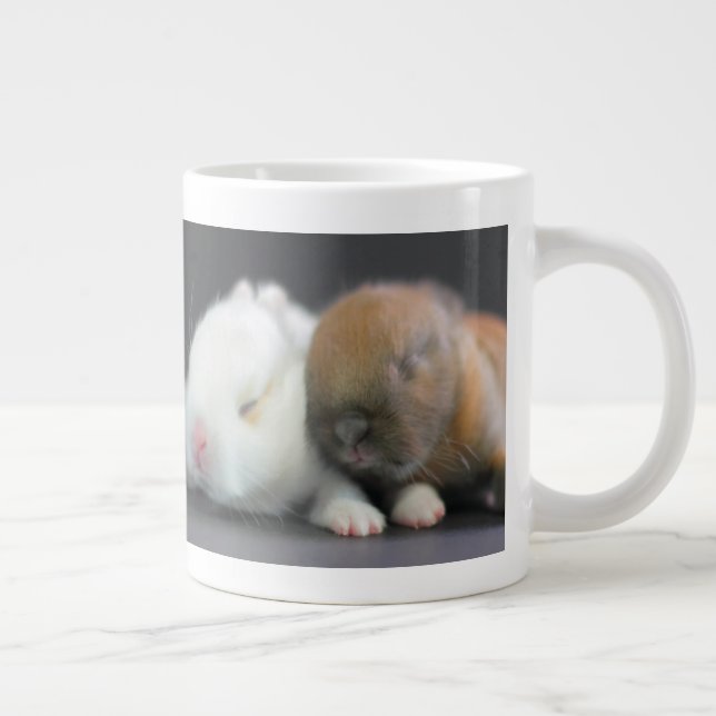 Netherland Dwarf Rabbits Large Coffee Mug (Right)