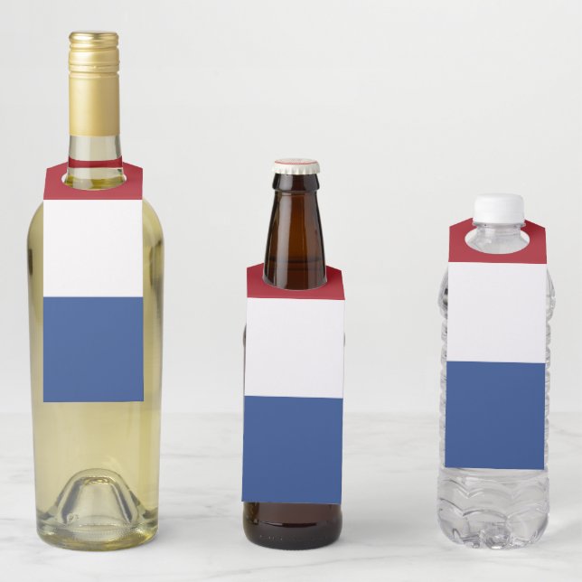 Netherland flag bottle tag (In Situ)