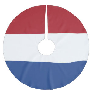 Netherland flag brushed polyester tree skirt