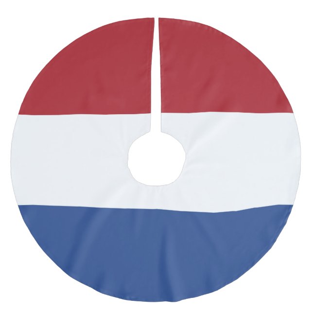 Netherland flag brushed polyester tree skirt (Front)