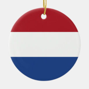 Netherland flag ceramic tree decoration